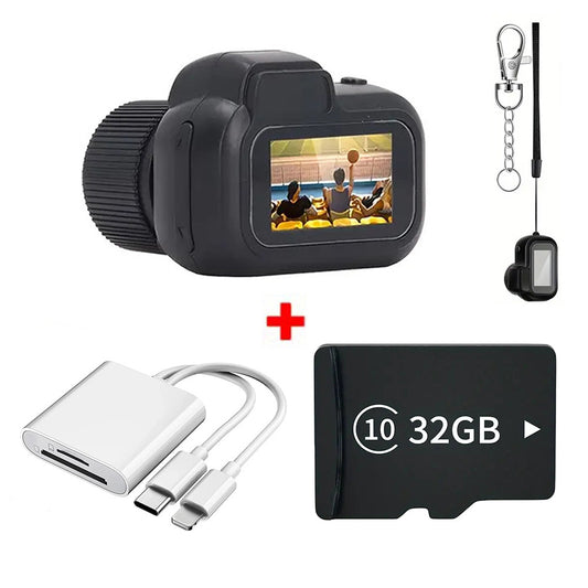 SD Card (32GB), Keychain , & Dual Slot Card Reader